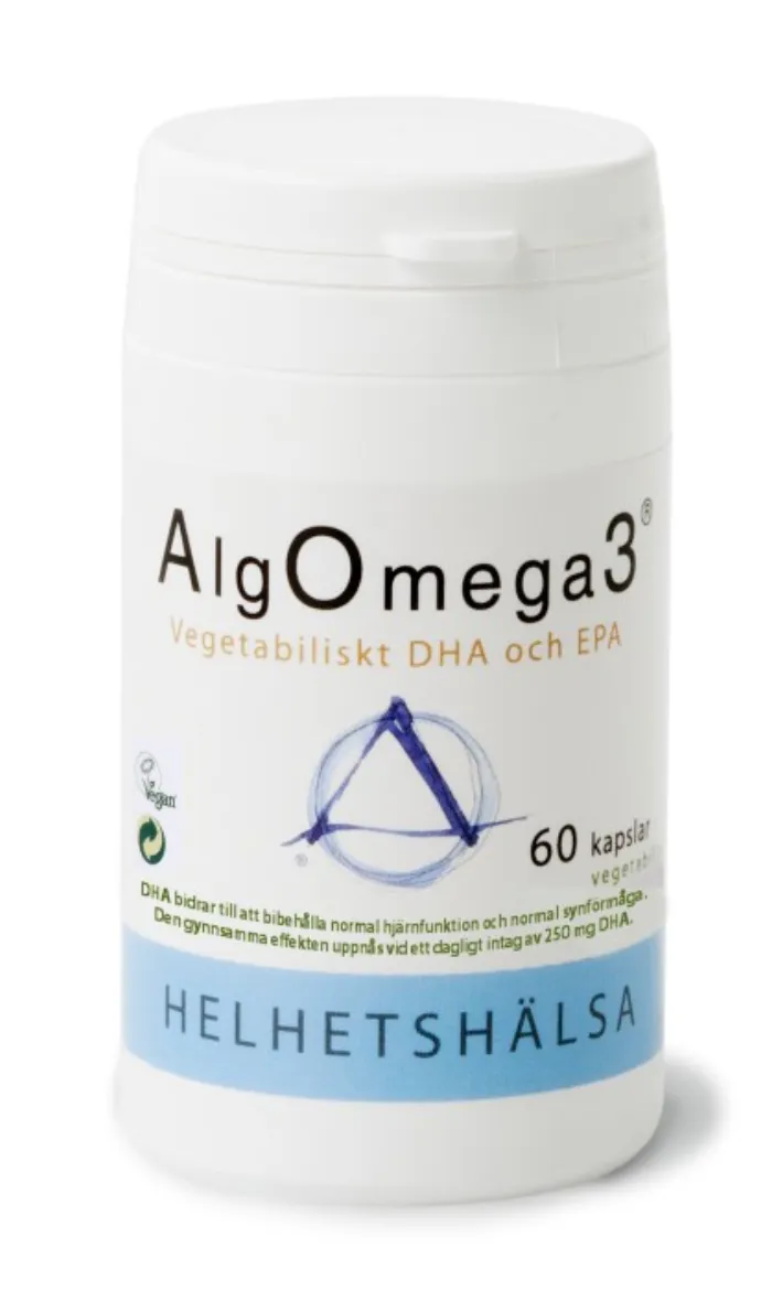 AlgOmega3 60 kapslar - Helhetshälsa produktbild