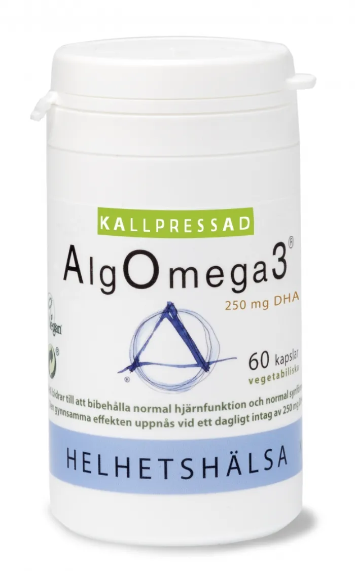 AlgOmega3® Kallpressad, 60 kapslar - Helhetshälsa produktbild