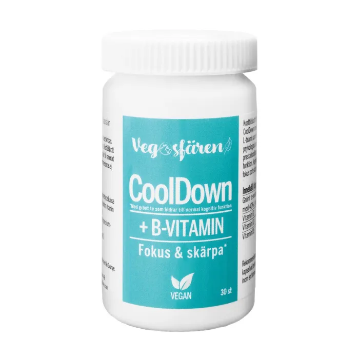 CoolDown + B-vitamin 30 kapslar Vegosfären produktbild