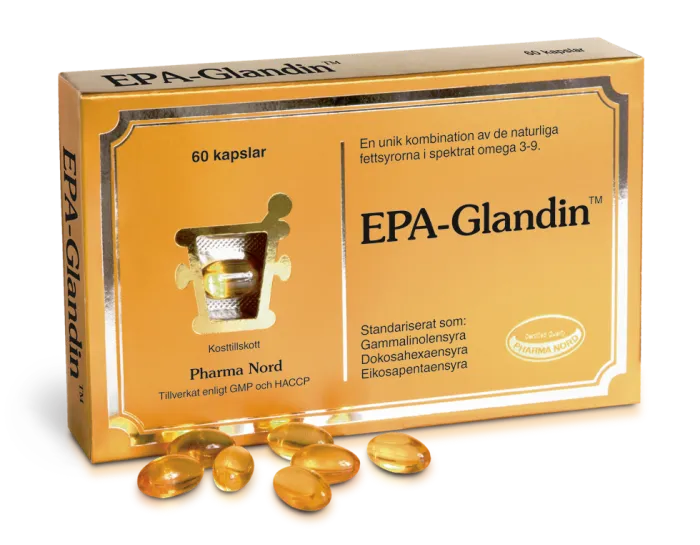 EPA-Glandin med Omega-3  60 kapslar produktbild