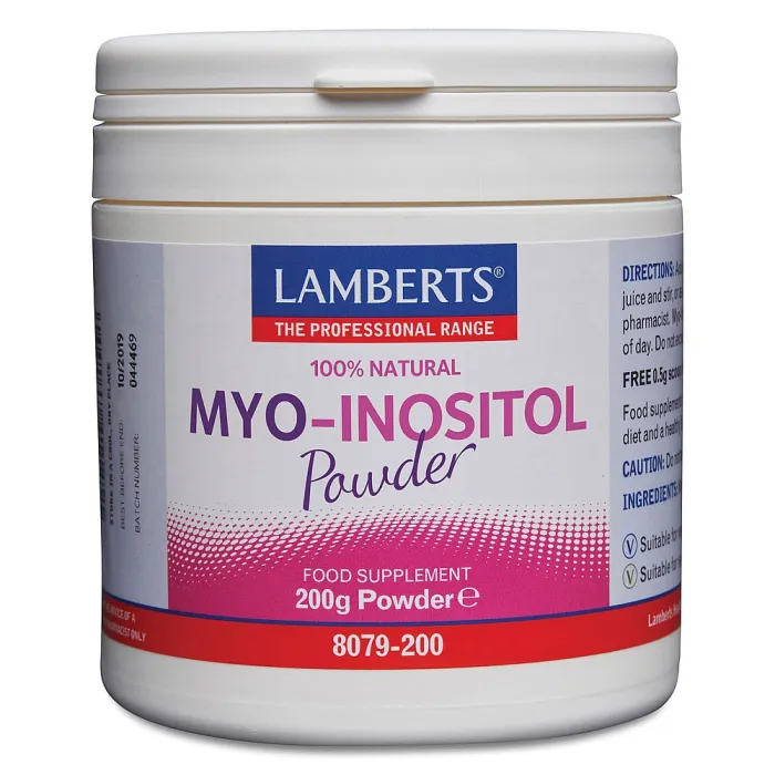 Myo-Inositol-pulver 200g - Lamberts produktbild