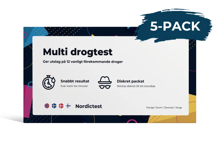 Multitest - 12 av de vanligast förekommande drogerna 5-pack produktbild