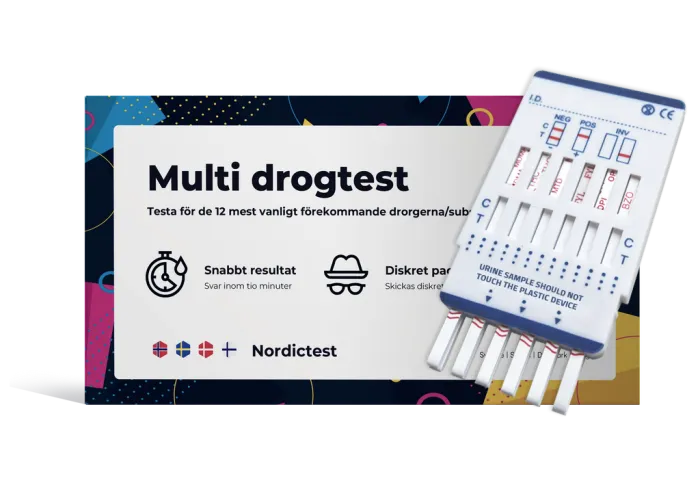 Multitest - 12 av de vanligast förekommande drogerna produktbild